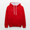 Kontrast-Hoodie - Rot/Weiß