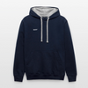 Kontrast-Hoodie - Navy/Grau meliert
