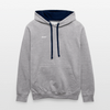 Kontrast-Hoodie - Grau meliert/Navy