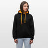 Kontrast-Hoodie - Schwarz/Gold