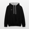 Kontrast-Hoodie - Schwarz/Grau meliert
