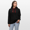 Kontrast-Hoodie - Schwarz/Rot
