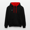 Kontrast-Hoodie - Schwarz/Rot