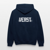 Kontrast-Hoodie - Navy/Rot