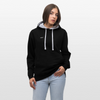 Kontrast-Hoodie - Schwarz/Grau meliert