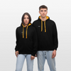 Kontrast-Hoodie - Schwarz/Gold