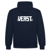 Kontrast-Hoodie - Navy/Grau meliert